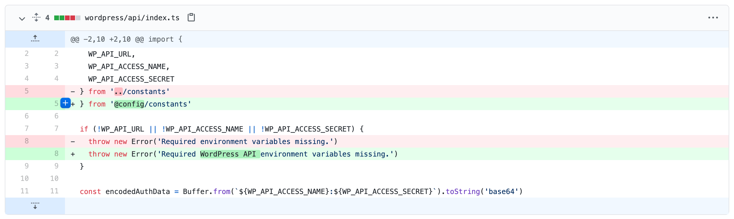 Constants configuration file